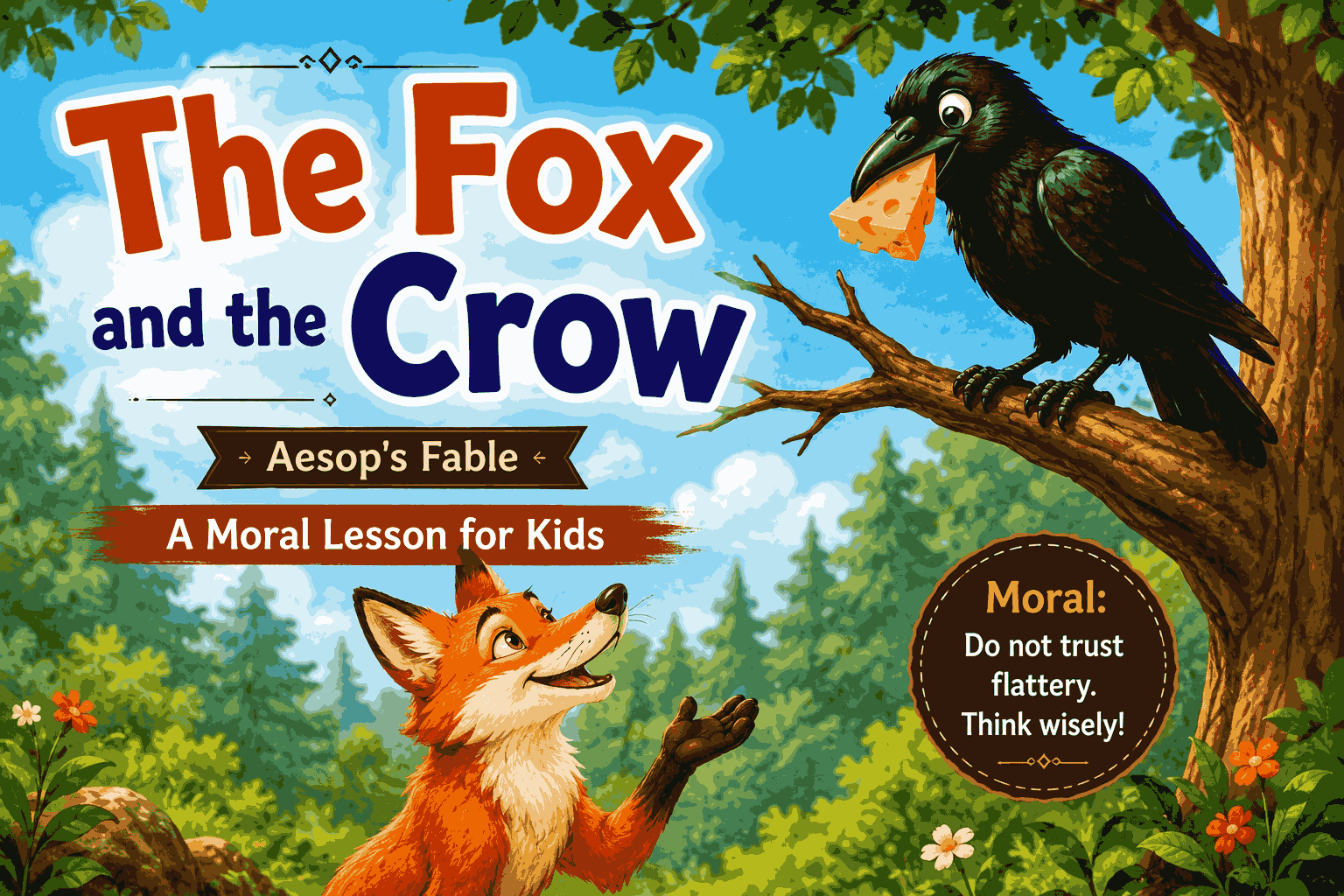 The Fox and the Crow | Moral STORY for Kids